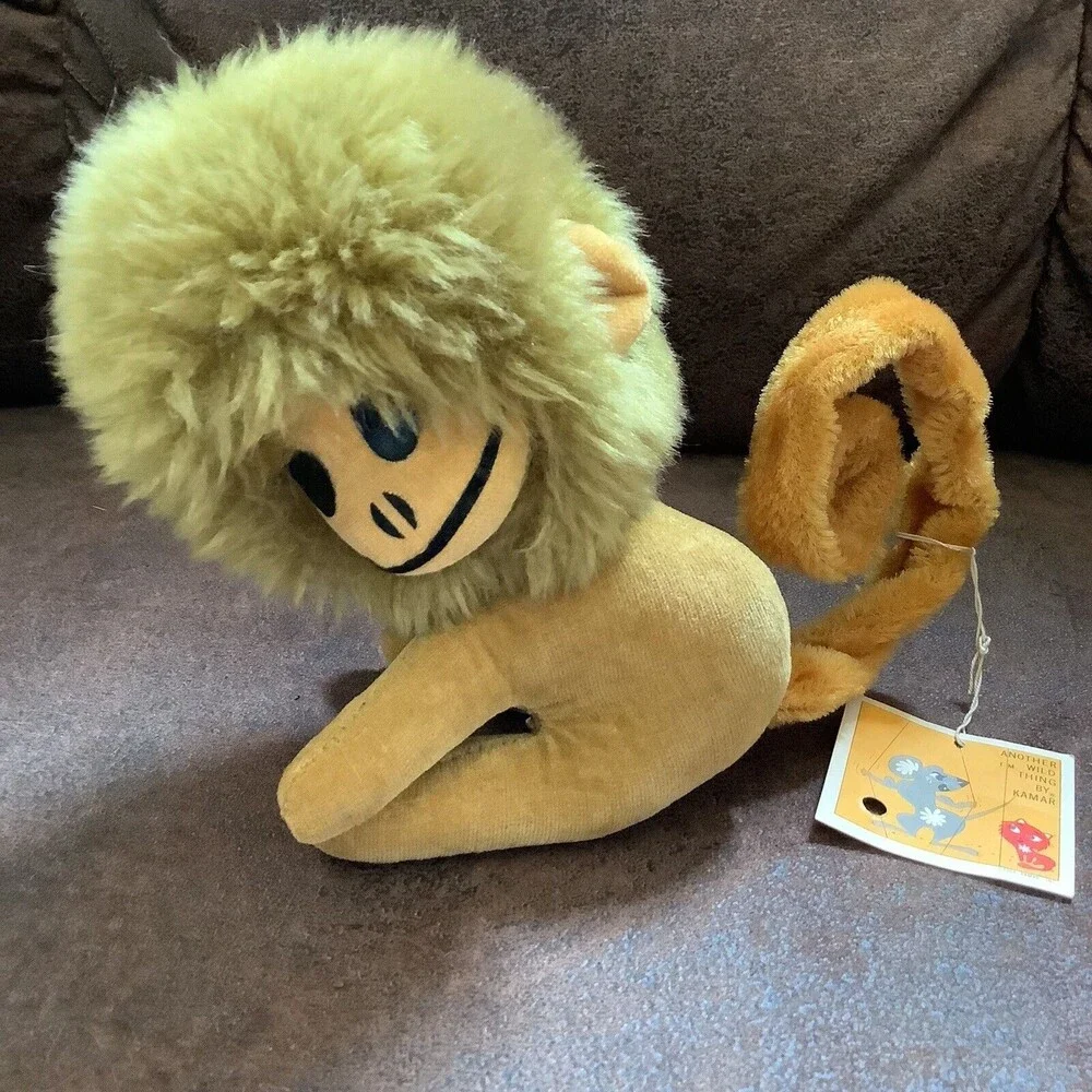 Vintage Kamar 1967 Mai Tai Monkey Toy Plush Doll Original Tag Made in Japan